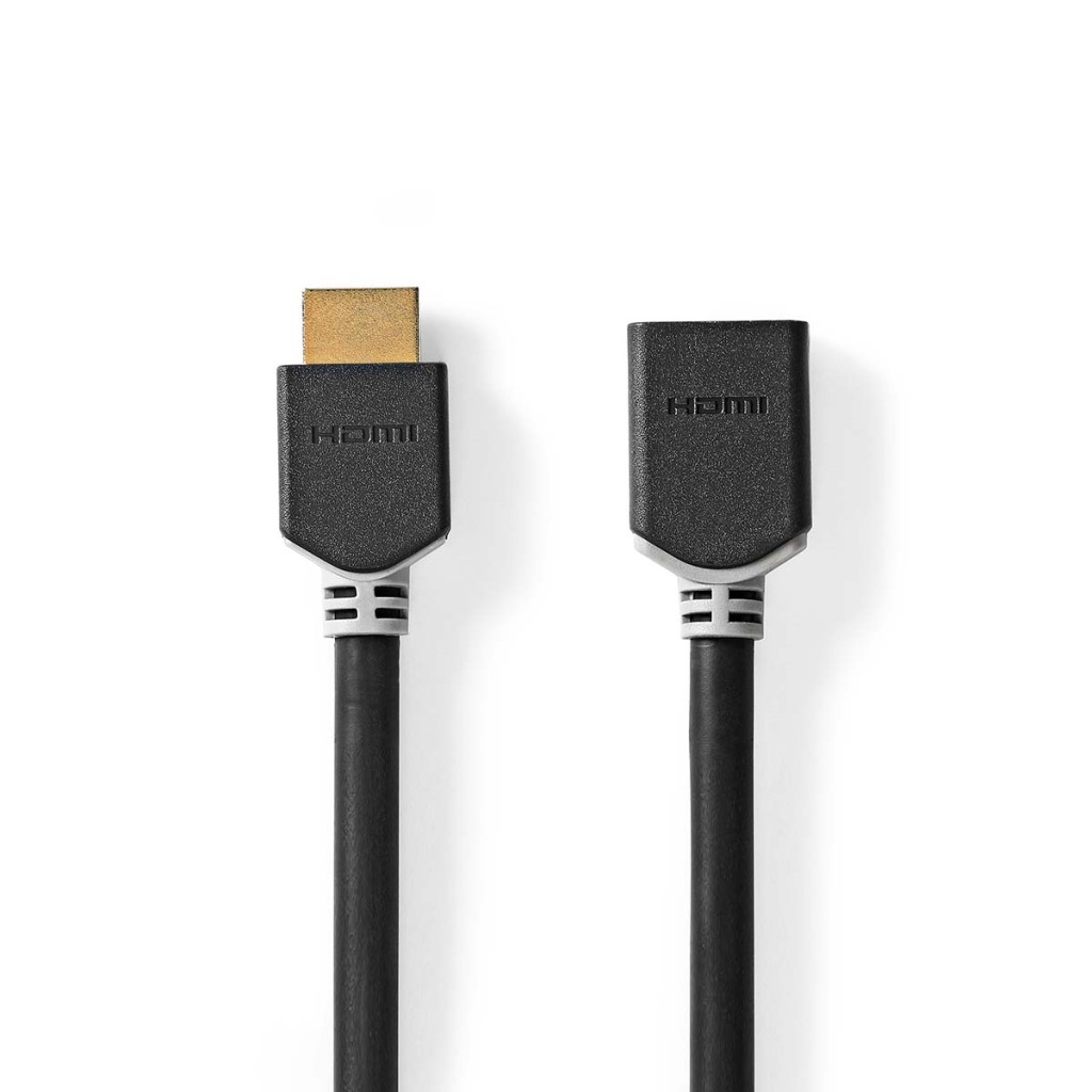 Nedis CVBW35090AT20 High Speed ??hdmi™-kabel Met Ethernet Hdmi™ Connector Hdmi™ Female 8k@60hz Earc 48 Gbps 2.00 M Rond Pvc Antraciet Doos afbeelding