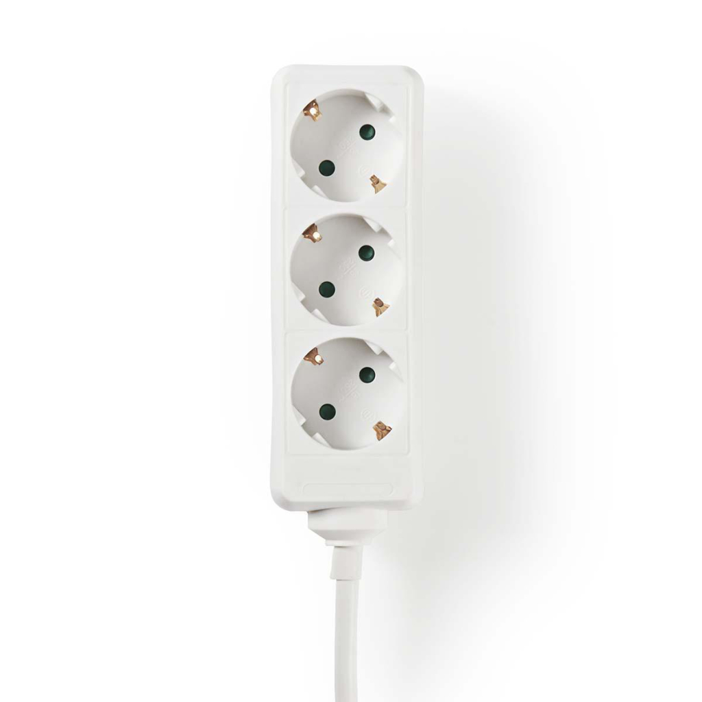 Nedis EXSO330F1WTB Stekkerdoos 3-weg 3,0 M Wit