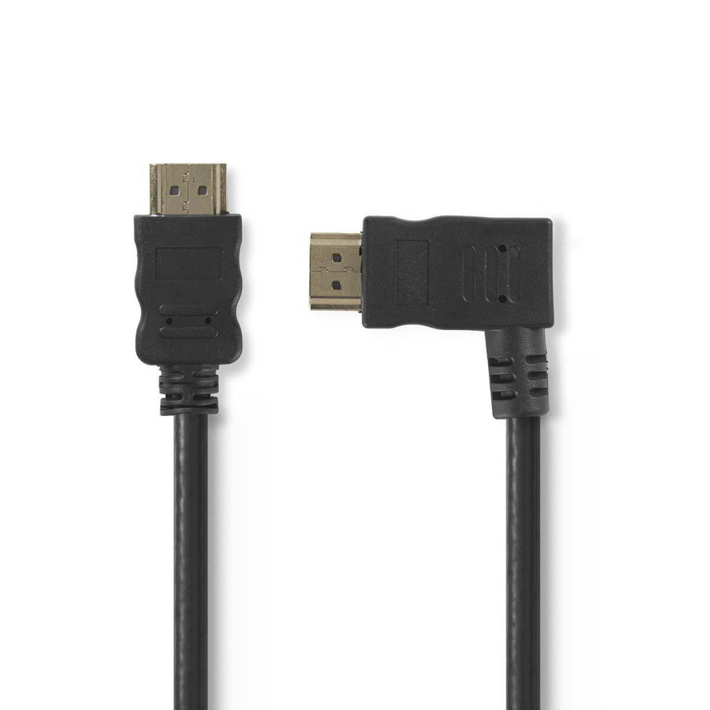 Nedis CVGB34260BK15 High Speed Hdmi™-kabel Met Ethernet Hdmi™-connector - Hdmi™-connector Rechts Haaks 1,5 M Zwart afbeelding