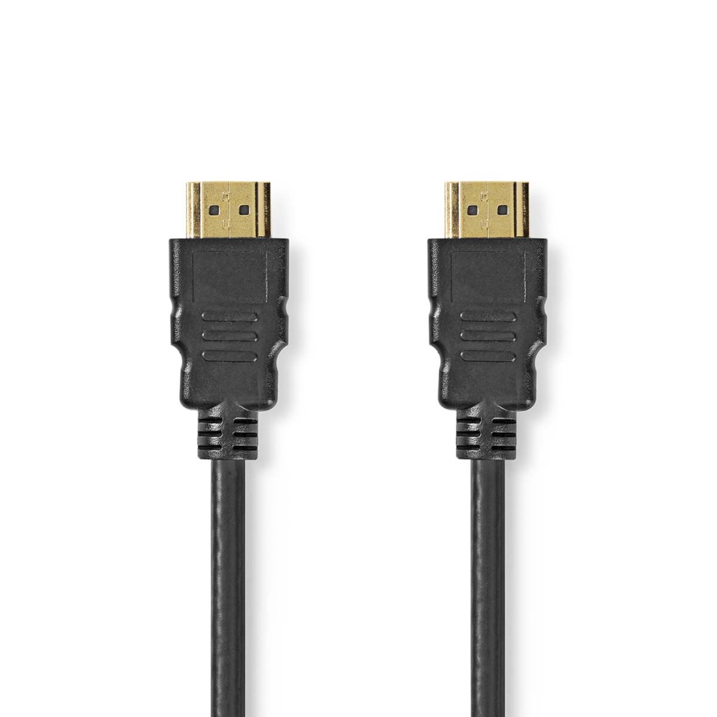 Nedis CVGL34050BK30 Premium High Speed ??hdmi™-kabel Met Ethernet Hdmi™ Connector Hdmi™ Connector 4k@60hz 18 Gbps 3.00 M Rond Pvc Zwart Label afbeelding