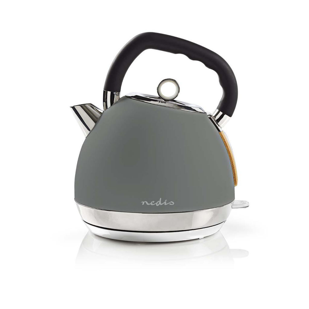 Nedis KAWK520EGY Waterkoker 1,8L 2200W Soft-Touch Grijs afbeelding
