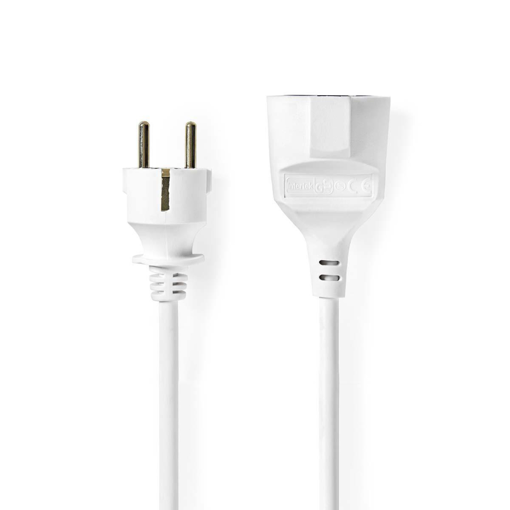 Nedis PEXC110FWT Verlengkabel 10 M H05vv-f 3g1.5 Ip20 Wit