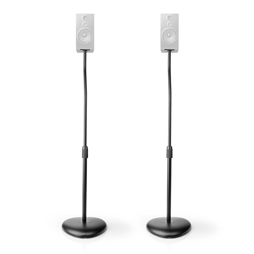 Nedis SPMT2750BK Universele Speaker Standaard 4.5 Kg Hoogte Verstelbaar ABS / Staal Zwart afbeelding