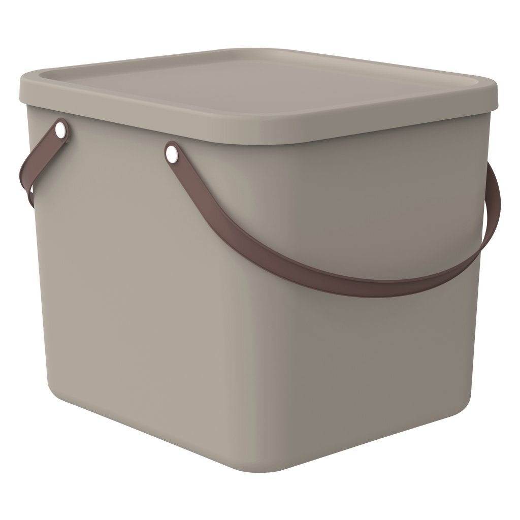 Rotho - Prullenbak van 40L - Opbergcontainer - cappuccino