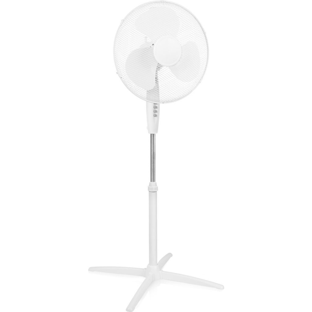 Smartwares VE-5753 Statiefventilator – Ø 40 cm - In hoogte verstelbaar: 105 - 125 cm - Wit