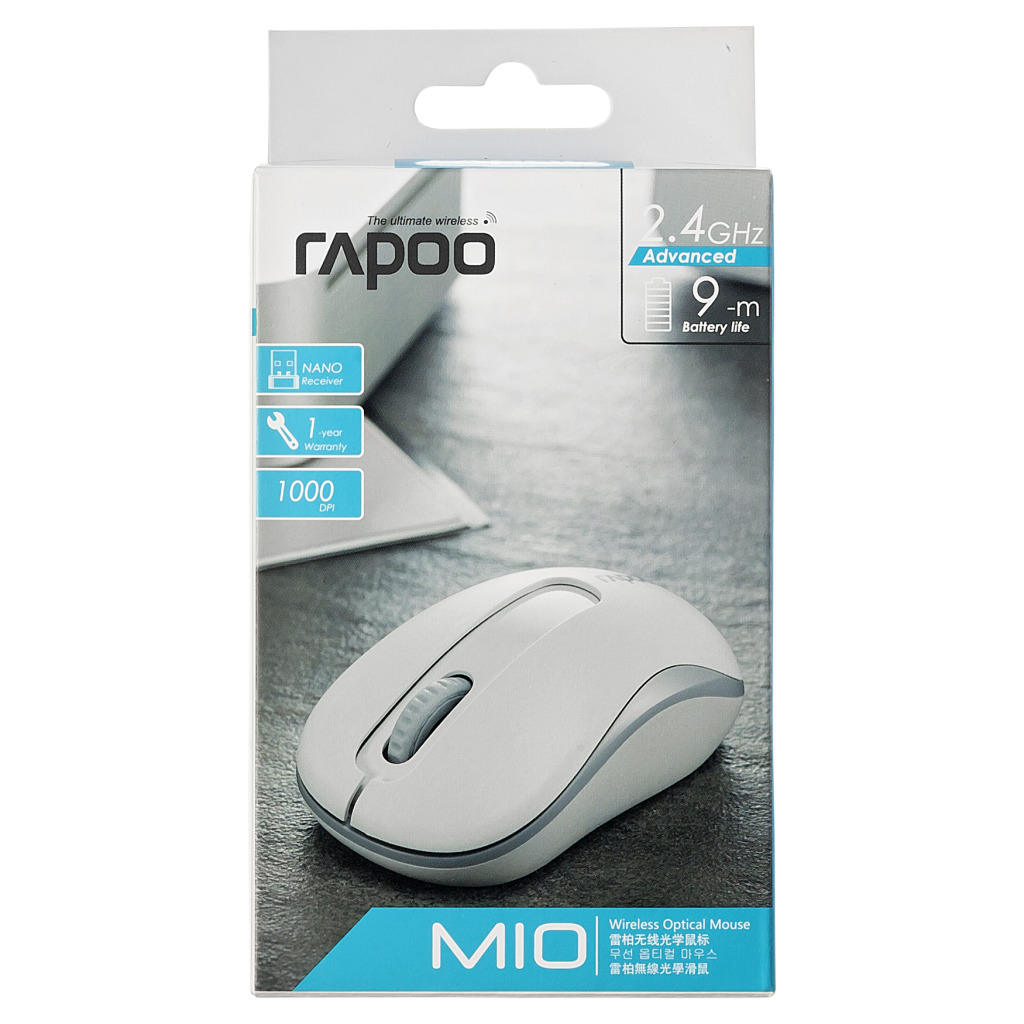 Rapoo Muis Opt. 2.4ghz Wit M10 afbeelding