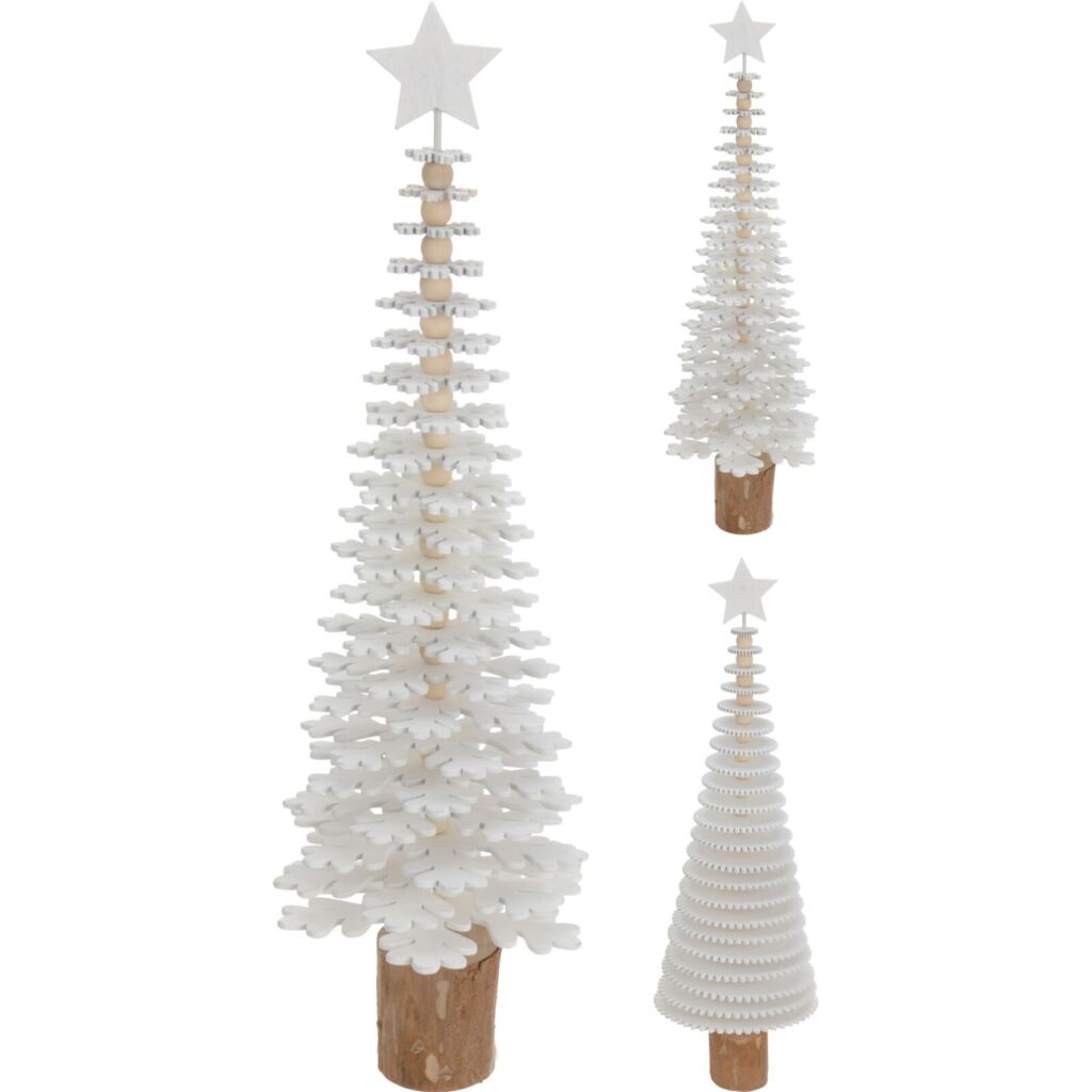 Kerstboompje 40 cm wit Nampook 3 stuks