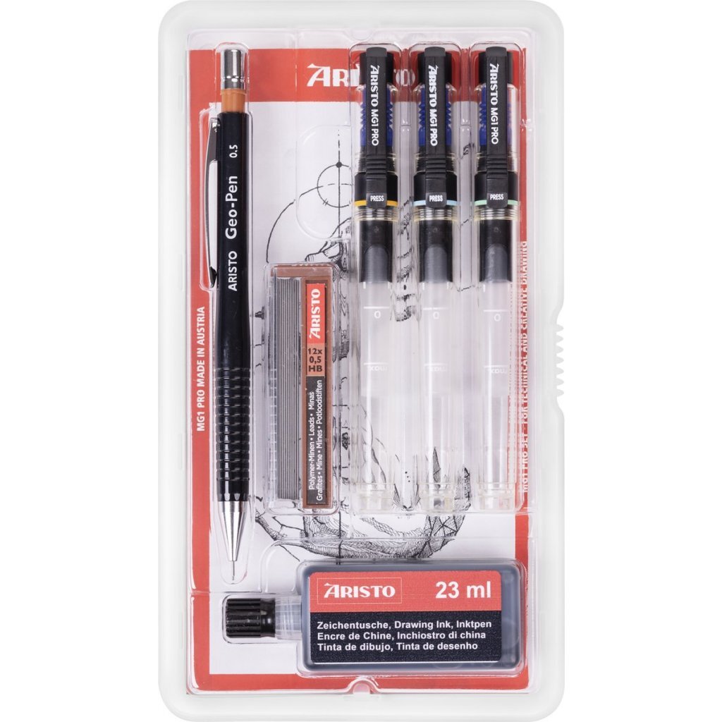 Aristo tekenpen - PRO College - set 6-delig - 0.10 / 0.20 / 0.30mm - AR-64305