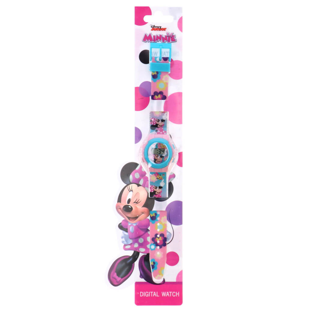 Accutime Minnie Mouse LED Horloge - Kinderhorloge (MN4237)