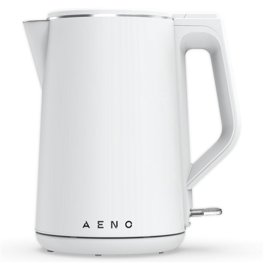 AENO EK2 Waterkoker 1,5L - 2200W - Dubbelzijdige wand - 360 graden draaibaar - Droogkookbeveiliging - indicatielamp - Ingebouwde haspel - Wit