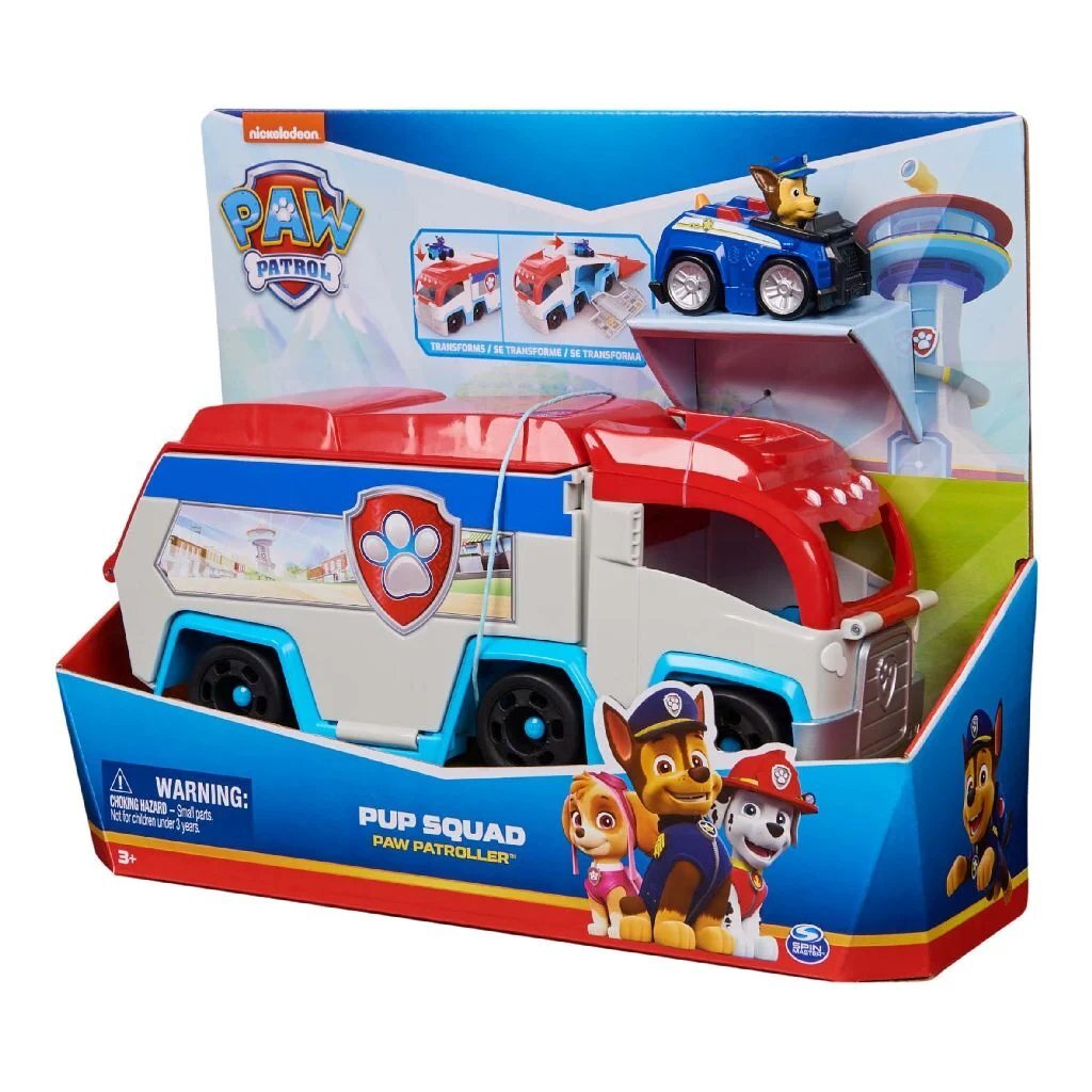 PAW Patrol - Pup Squad Patroller-teamvoertuig - Speelgoedauto met Chase-speelfiguur