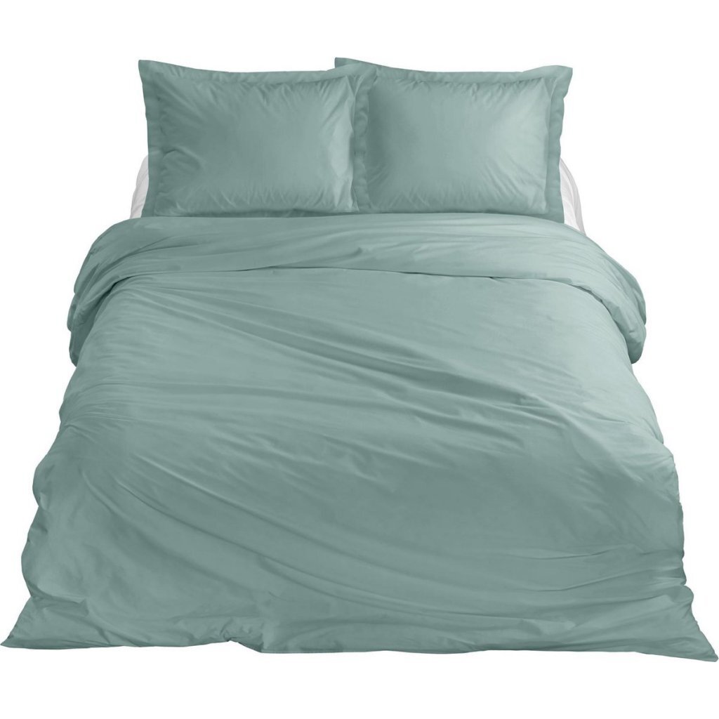 Ten Cate Katoen Satijnen Lits-Jumeaux Dekbedovertrek 240x200/220 cm Mint afbeelding
