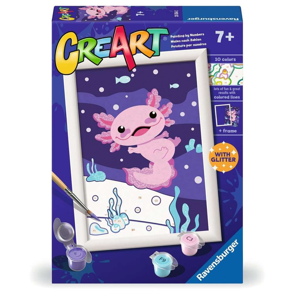 Ravensburger CreArt Schilderen op Nummer Axolotl afbeelding